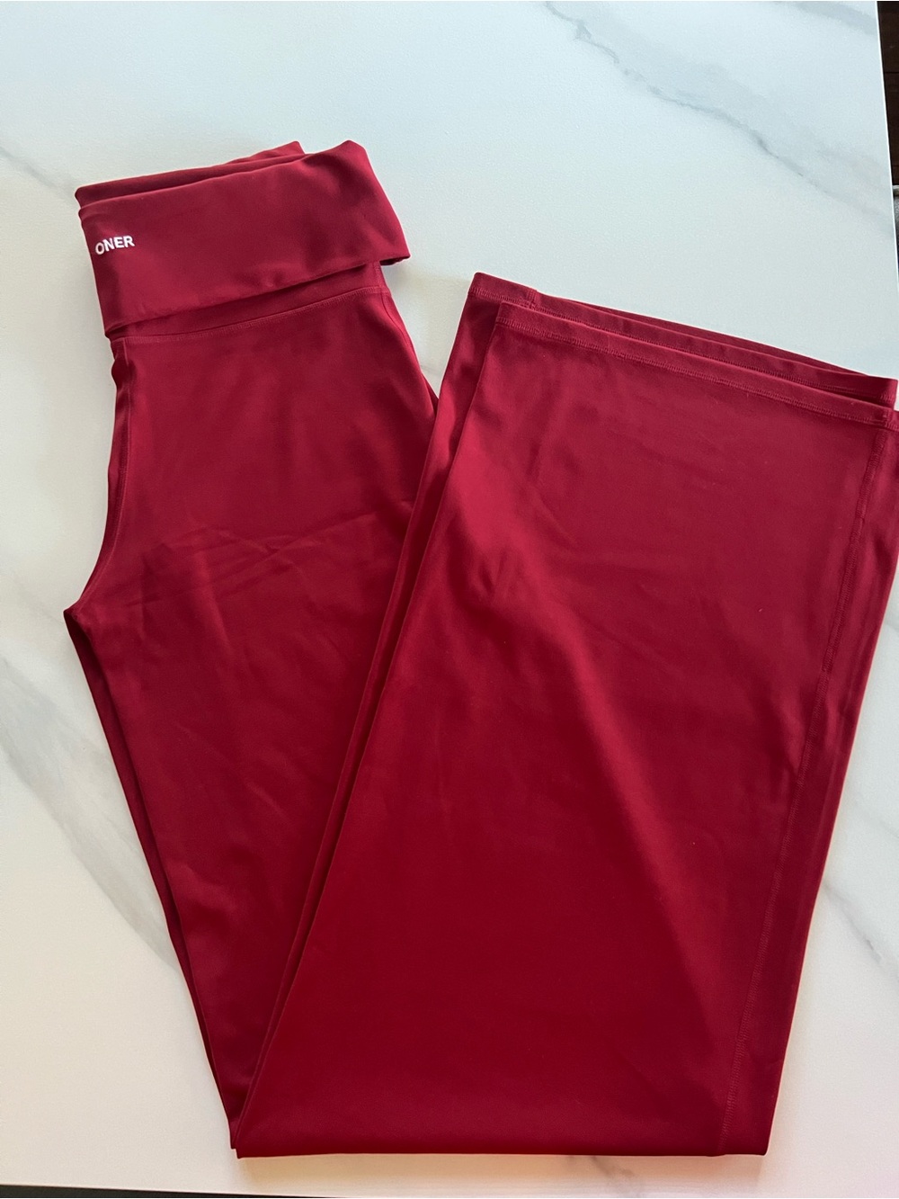 Oner Active Softmotion Foldover Leggings in Ruby Red